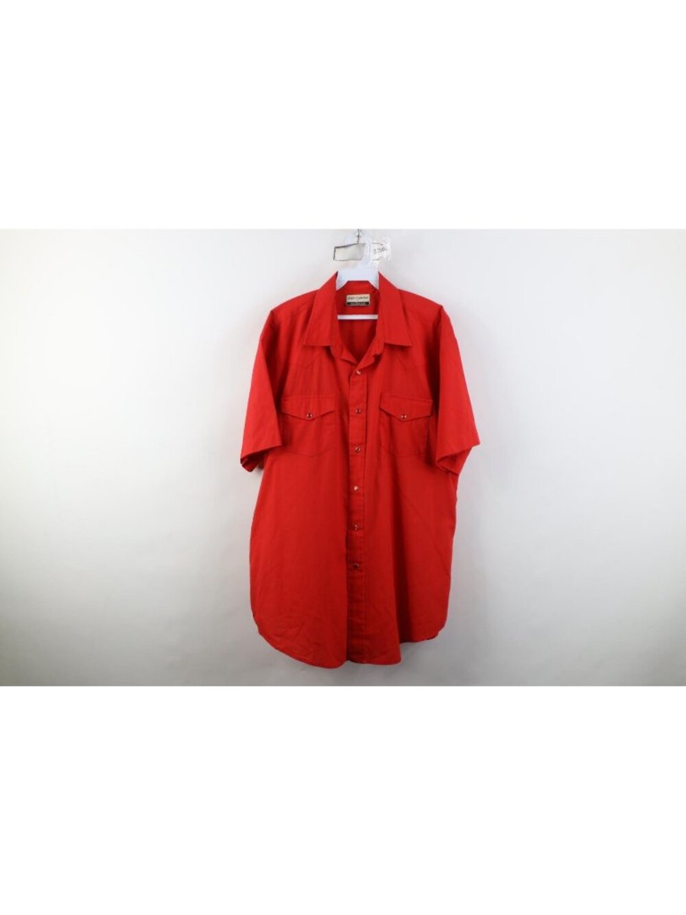 Vtg 90s Streetwear Mens 2XL XXL Western Cowboy Snap Button Collared Shirt Red
